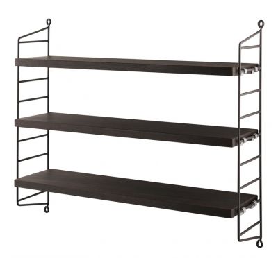 String Pocket Regal String Furniture Eiche geräuchert geölt - Dunkel braun